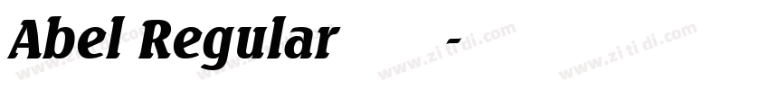 Abel Regular字体字体转换